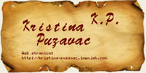 Kristina Puzavac vizit kartica